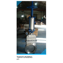 Inside Screw Metal Seat Stainless Steel Flanged Knife Gate Valve